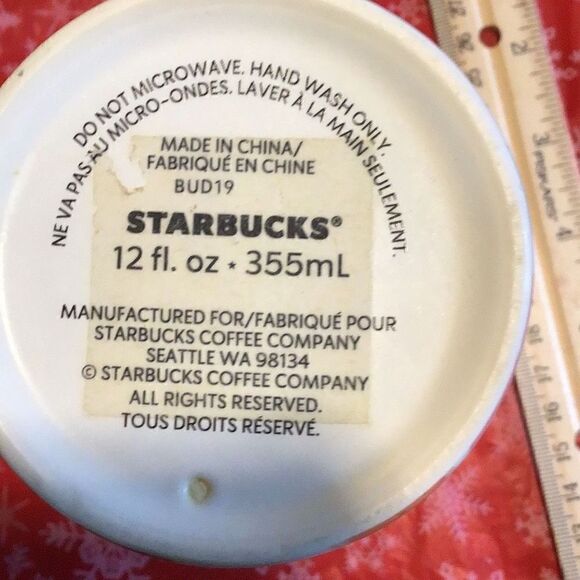 Starbucks, ceramic tropical mug with closing lid - Picture 2 of 4